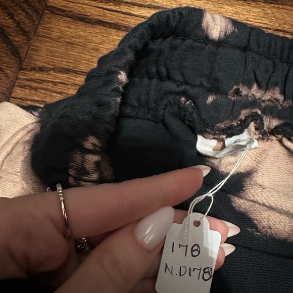 Elan Black and Pink Track Pants with Unique Tie-Dye Effect - Picture 3 of 4